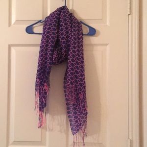 Blue and purple scarf